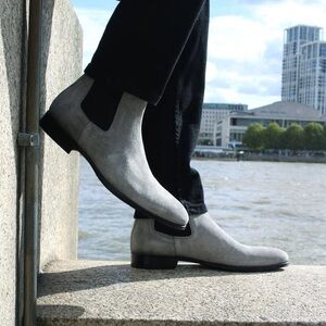 Will's Vegan 🌱 Shoes Men’s Gray Chelsea Boots Size 10 Made in Portugal